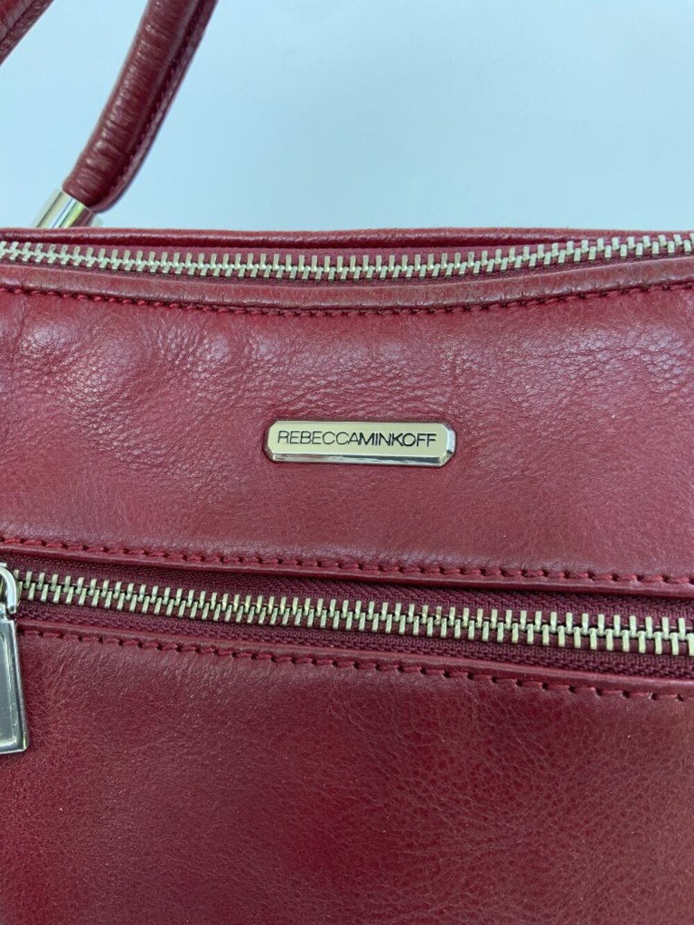 Rebecca Minkoff Burgundy Leather Cupid Satchel Bag Purse Crossbody - Picture 4 of 16